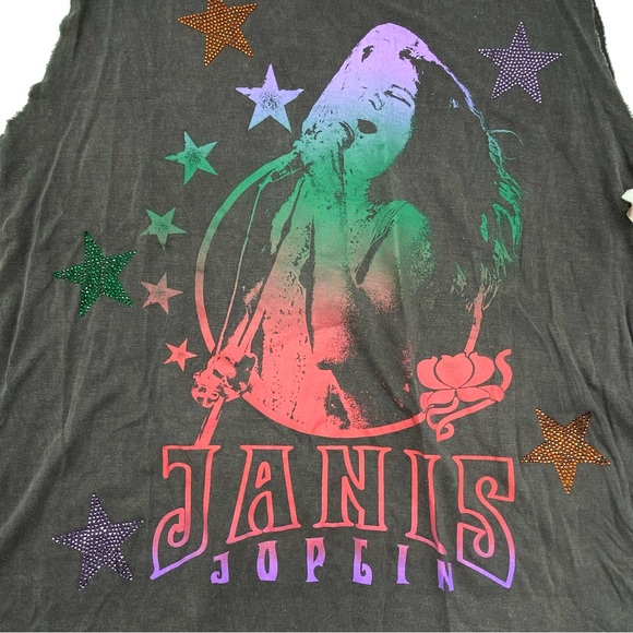 ☀️HP☀️NWT Lauren Moshi Kel Janis Joplin Sleeveless Tank Tee, XS - Picture 9 of 15